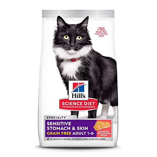 Hill's Science Diet Cat Food, Sensitive Stomach, Salmon, 13lbs