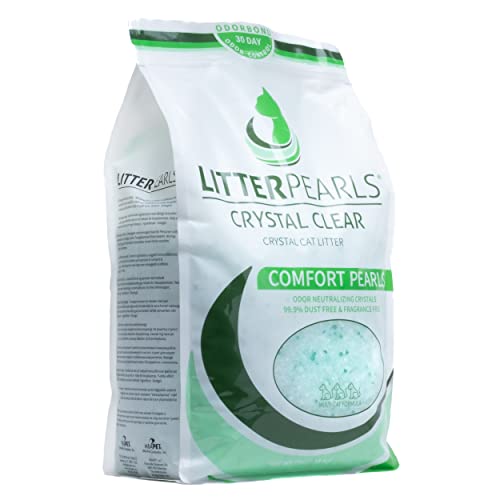 Litter Pearls Crystal Clear Unscented Non-Clumping Crystal Cat Litter with Odorbond, 7 lb