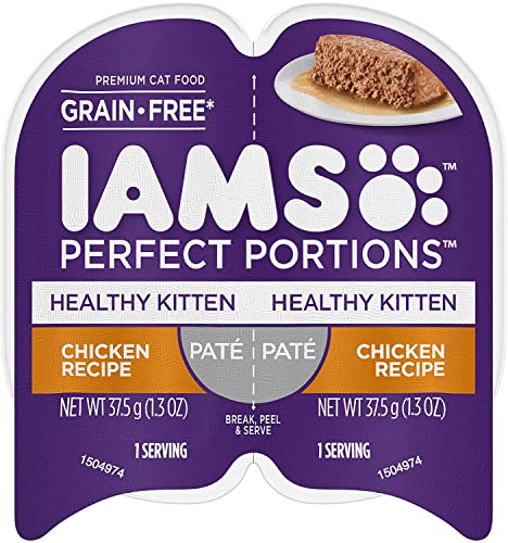 IAMS Healthy Kitten Chicken Pate, 24 Single Servings