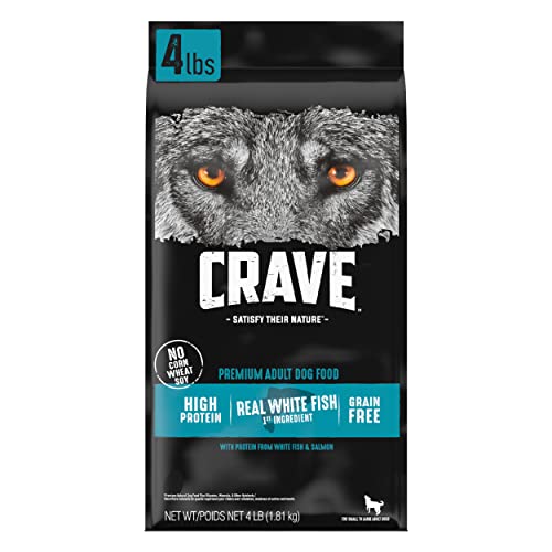 CRAVE Grain Free High Protein Cat Food, Fish & Salmon, 4lb. Bag