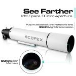 90mm SCOPEX Telescope for Beginners and Kids