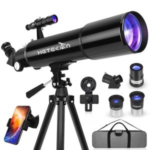 HETEKAN 80mm High Powered Beginner Telescope