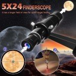 HETEKAN 80mm High Powered Beginner Telescope