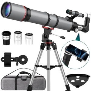 Beginner-Friendly 90mm Refractor Astronomy Telescope
