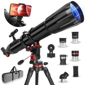 High-Powered 90mm Beginner Telescope for Planets