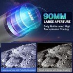 Beginner-Friendly 90mm Refractor Astronomy Telescope
