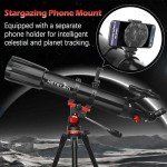 High-Powered 90mm Beginner Telescope for Planets