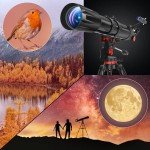 High-Powered 90mm Beginner Telescope for Planets