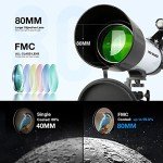 High-Powered Beginner Telescope - 500x80mm Refractor