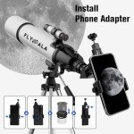 FlyGala High-Powered 80mm Refractor Telescope