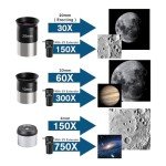 FlyGala 30X-750X Beginner Astronomy Telescope