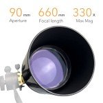 ExploraPro 90AZ Beginner Telescope with Smartphone Adapter