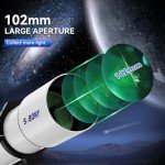 SVBONY 102mm F6.5 Refractor Telescope for Beginners