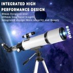 80mm 600mm Portable Telescope for Beginners