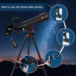 90mm Aperture Refractor Telescope for Beginners