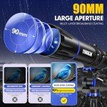 YENGUAN 90mm Refractor Telescope for Beginners