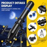 YENGUAN 90mm Refractor Telescope for Beginners