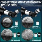 Aurosports 90mm High-Powered Beginner Telescope