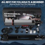 Aurosports 90mm High-Powered Beginner Telescope