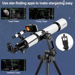 90mm Refractor Telescope for Beginners and Kids