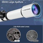 90mm Refractor Telescope for Beginners and Kids