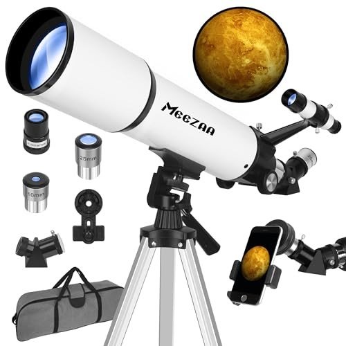 MEEZAA 80mm Refractor Telescope for Beginners