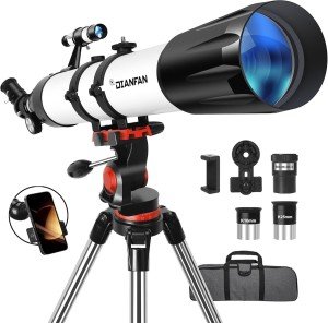 90mm Aperture Portable Telescope for Astronomy Beginners