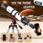 90mm Aperture Portable Telescope for Astronomy Beginners
