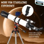 90mm Aperture Portable Telescope for Astronomy Beginners