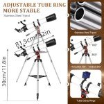 High-Powered Beginner Telescope with Tripod & Adapter