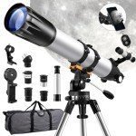 Sararoom 90mm Beginner Telescope with Tripod & Adapter