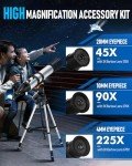 Sararoom 90mm Beginner Telescope with Tripod & Adapter
