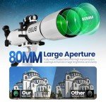ESSELNB 80mm Beginner Telescope with Phone Adapter