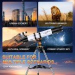 PISEZ 90mm Refractor Telescope for Beginners