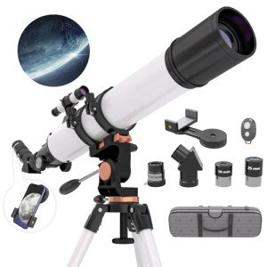 90mm High-Powered Refractor Telescope for Beginners