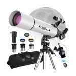 FlyGala High-Powered 80mm Refractor Telescope