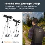 Celestron 80mm Travel Scope - Portable Beginner Telescope