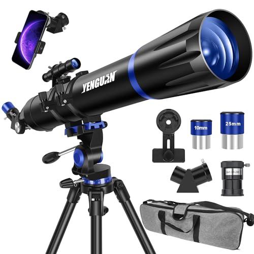 YENGUAN 90mm Beginner Astronomy Telescope with Adapter