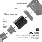 Neewer 4-Piece T2 Extension Tube Set for Astrophotography