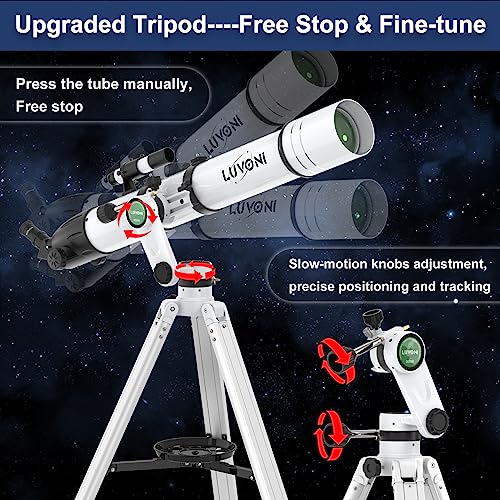 LUVONI Telescope: 90mm Aperture, Fine-tuning AZ Tripod