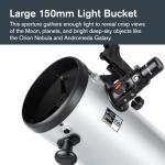 150mm Tabletop Dobsonian Telescope for Astrophotography Beginners