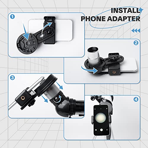 80mm Aperture Telescope - Portable, Easy Set Up