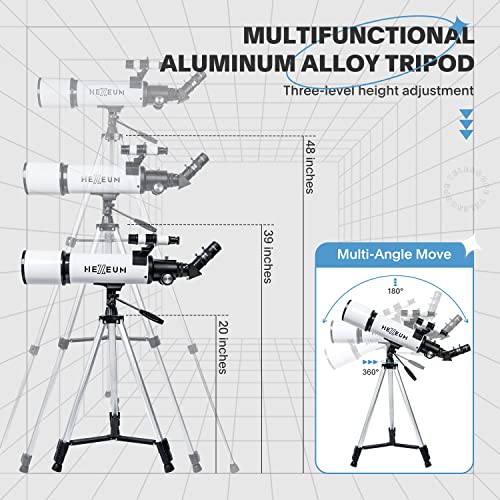 80mm Aperture Telescope - Portable, Easy Set Up