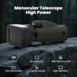 4K Monocular Telescope with Camera and Screen