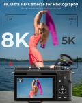 8K 88MP Camera with 180° Flip Screen