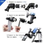 Smartphone Telescope Adapter with Polarizing Filter Set