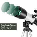 Beginner-Friendly 70mm Refractor Telescope for All Ages