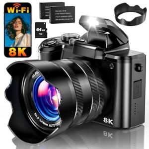88MP WiFi Camera with Touchscreen and Zoom
