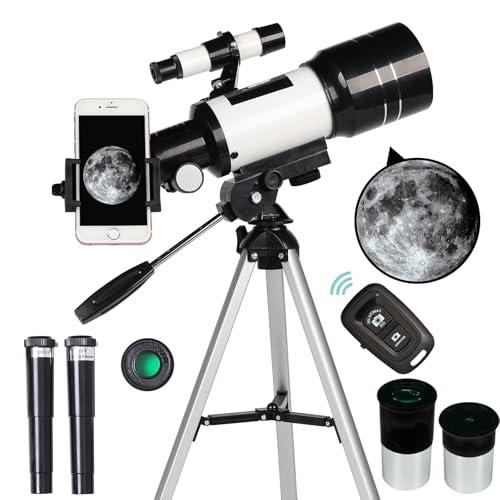 70mm Beginners Travel Telescope with 15X-150X Magnification