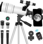 ToyerBee 70mm Beginner Astronomy Telescope with Phone Adapter